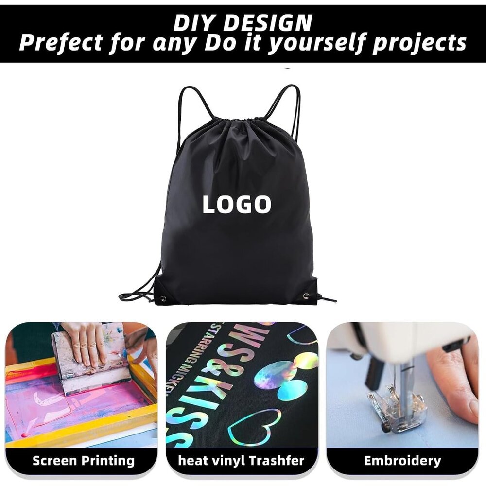 Customizable Lightweight Drawstring Backpack Set … - image 5
